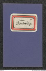 Seite 1, Tagebuch "Wien-Leopoldsberg" (NHMW-PRAE-BBB-55)